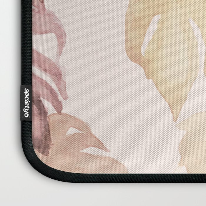 Modern boho pink tropical watercolour palms Laptop Sleeve Gallery Image 3