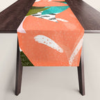 Forever in My Garden | Abstract Botanical Nature Plants Floral Painting | Quirky Modern Contemporary Table Runner Gallery Image 1