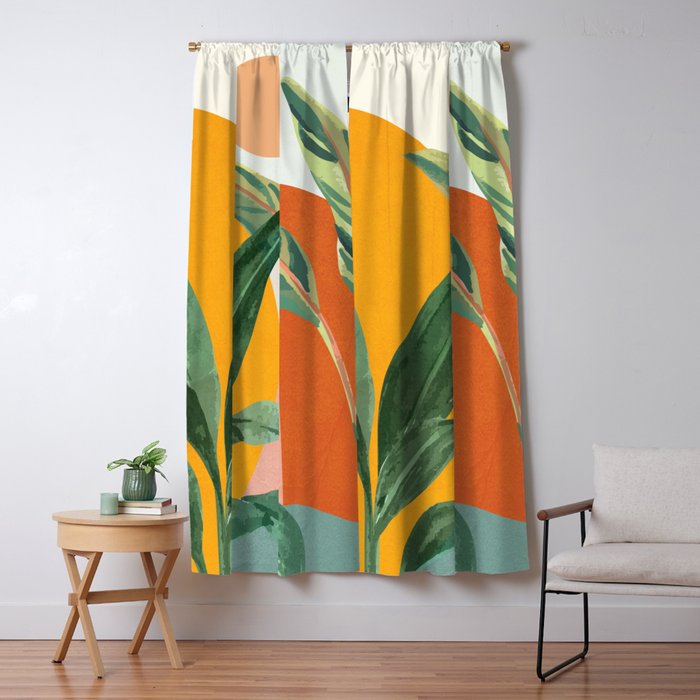 Leaf Design 03 Window Curtain Gallery Image 5