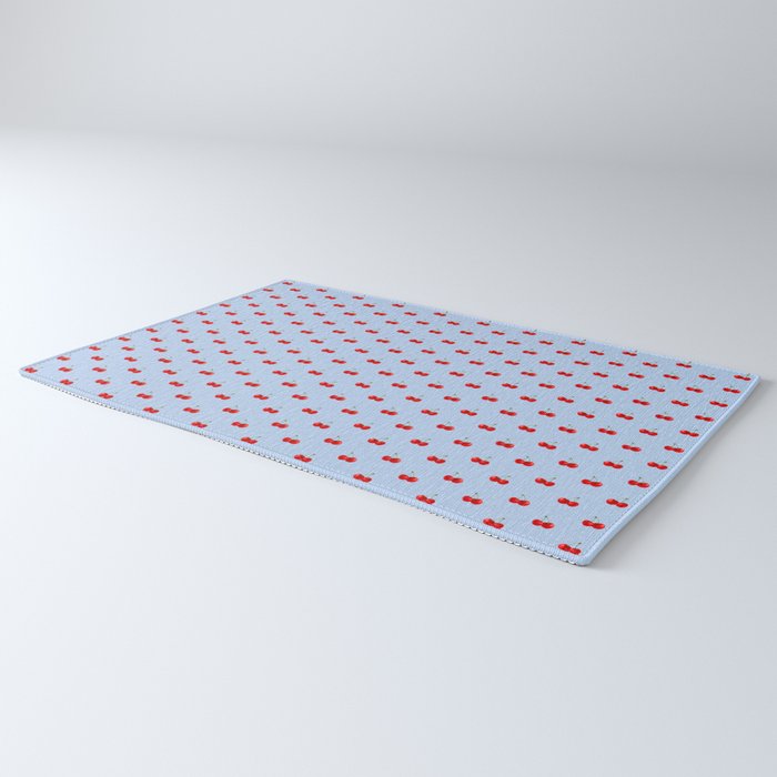 Y2K Cherries - Blue Pattern Miniature Rug Gallery Image 3