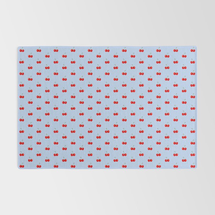 Y2K Cherries - Blue Pattern Miniature Rug Gallery Image 2