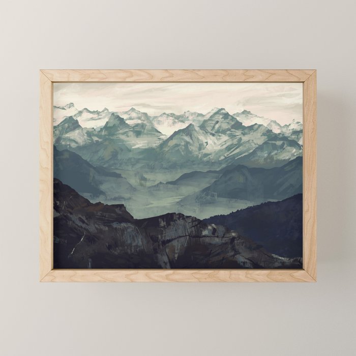 Mountain Fog Mini Art Print Gallery Image 1