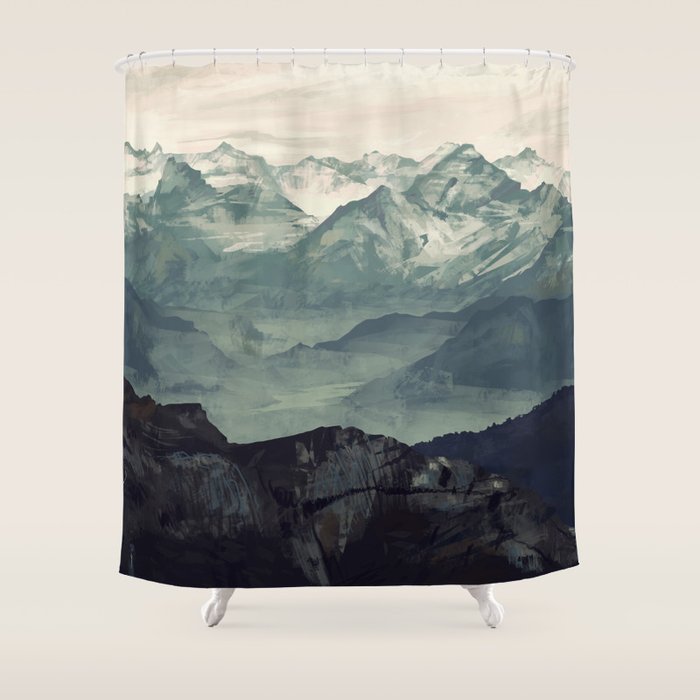 Mountain Fog Shower Curtain Gallery Image 1