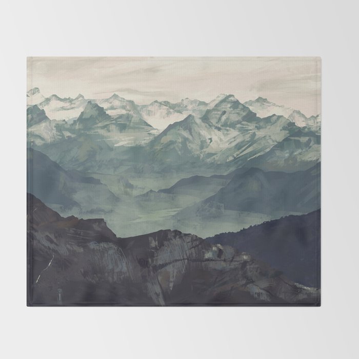 Mountain Fog Throw Blanket Gallery Image 2