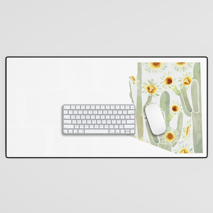 Arizona State Saguaro Cactus Blossoms Desk Mat Gallery Image 1