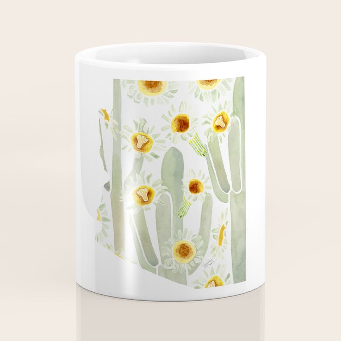 Arizona State Saguaro Cactus Blossoms Coffee Mug Gallery Image 4