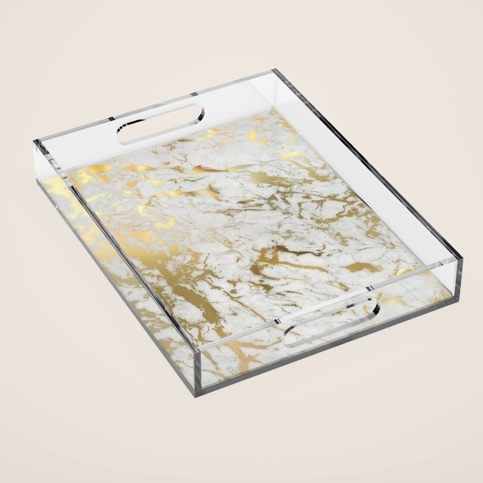 Gold marble Acrylic Tray Gallery Image 1