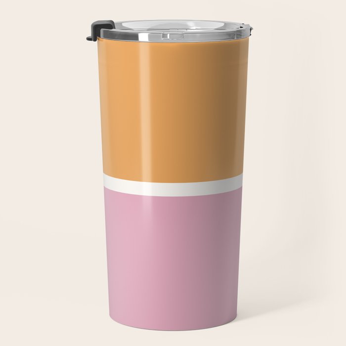 Color Block VII Orange Pink Travel Mug Gallery Image 3