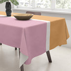 Color Block VII Orange Pink Tablecloth Gallery Image 3