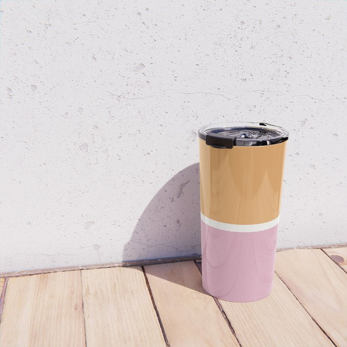Color Block VII Orange Pink Travel Mug Gallery Image 4