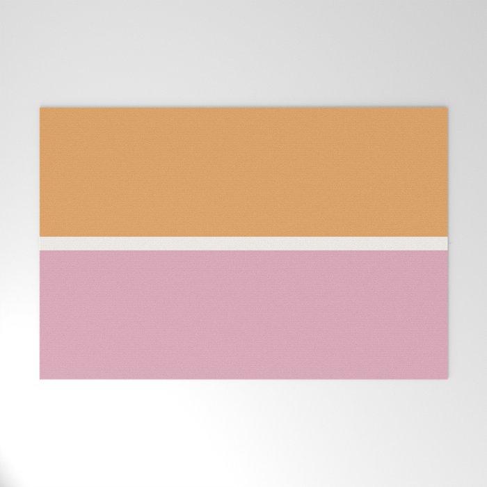 Color Block VII Orange Pink Welcome Mat Gallery Image 1