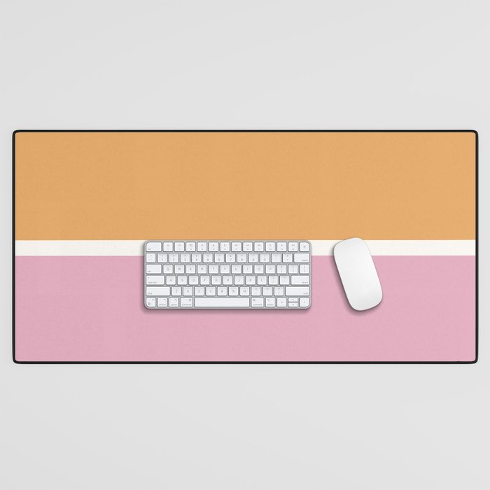Color Block VII Orange Pink Desk Mat Gallery Image 1