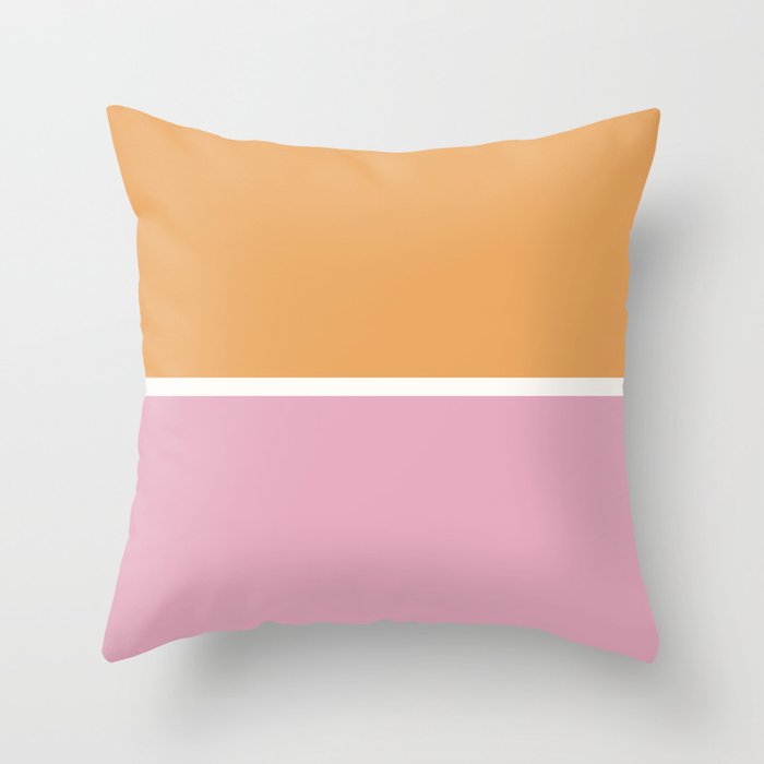 Color Block VII Orange Pink Throw Pillow Gallery Image 6