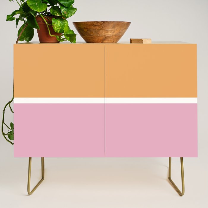 Color Block VII Orange Pink Credenza Gallery Image 1