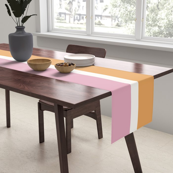 Color Block VII Orange Pink Table Runner Gallery Image 2