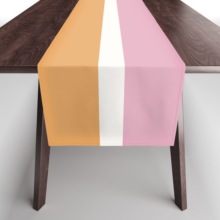 Color Block VII Orange Pink Table Runner Gallery Image 1