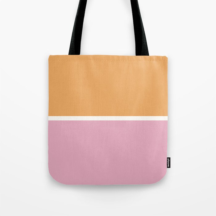 Color Block VII Orange Pink Tote Bag Gallery Image 1