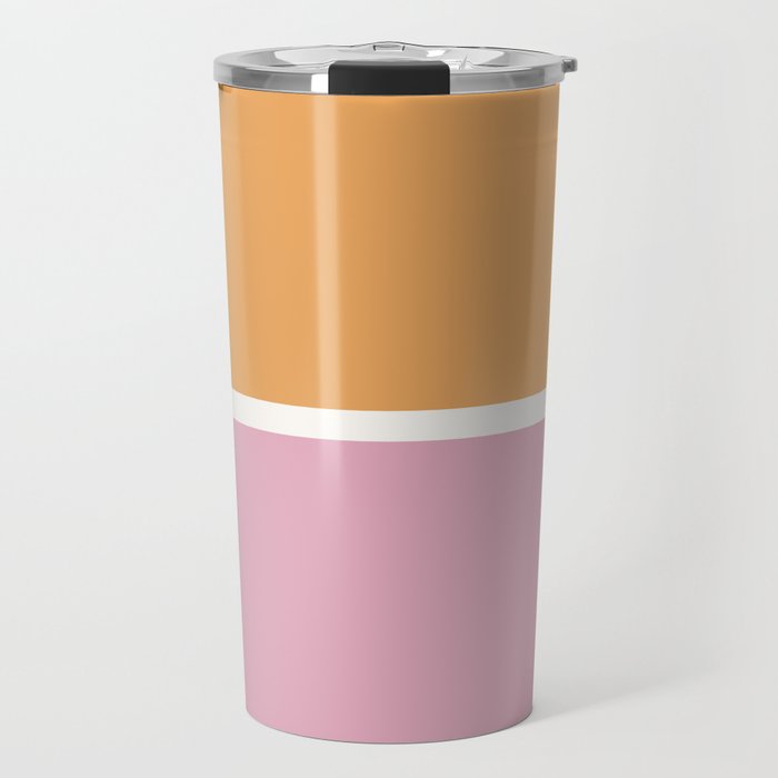 Color Block VII Orange Pink Travel Mug Gallery Image 1