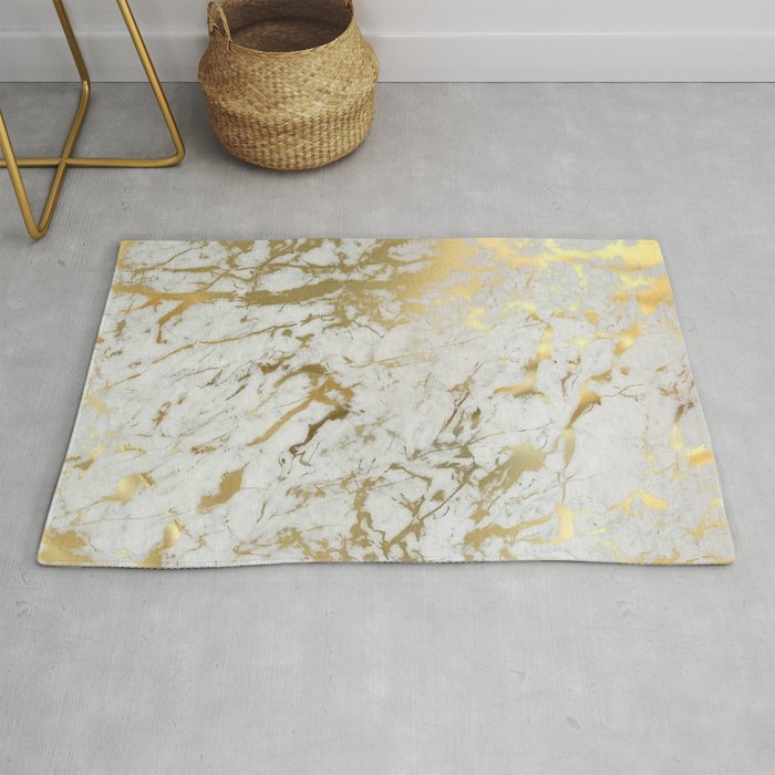 Gold marble Rug Gallery Image 1