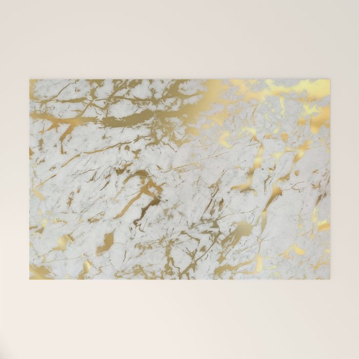 Gold marble Welcome Mat Gallery Image 1