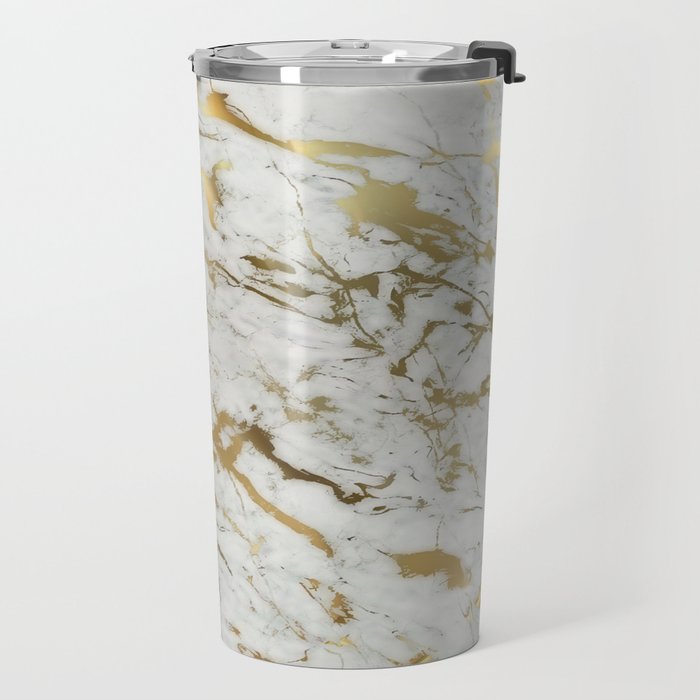Gold marble Travel Mug Gallery Image 2
