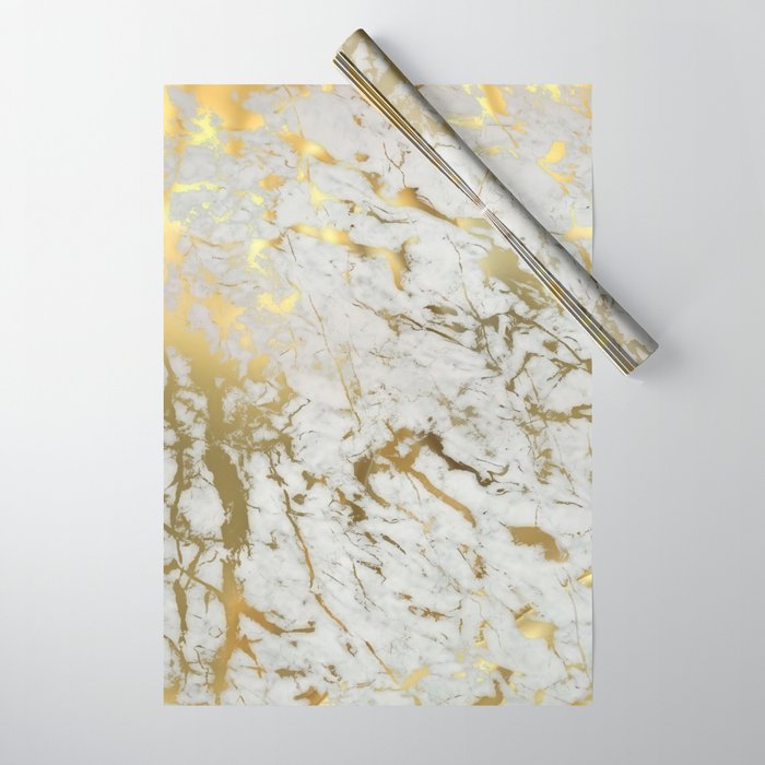 Gold marble Wrapping Paper Gallery Image 1