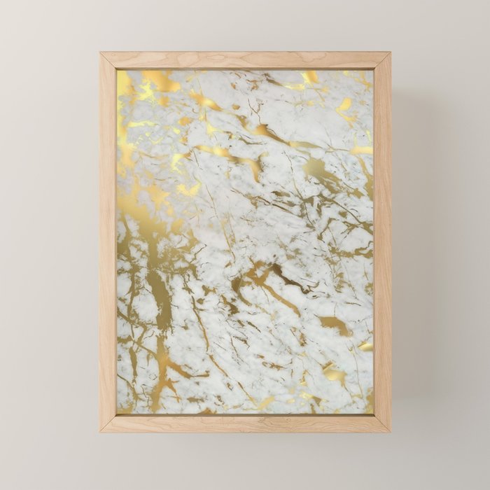 Gold marble Mini Art Print Gallery Image 1
