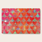 Love Overload, Maximalist Color Pop red Graphic Hearts, Valentine's Day Passion Colorful Cutting Board Gallery Image 1