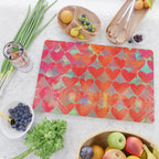 Love Overload, Maximalist Color Pop red Graphic Hearts, Valentine's Day Passion Colorful Cutting Board Gallery Image 2