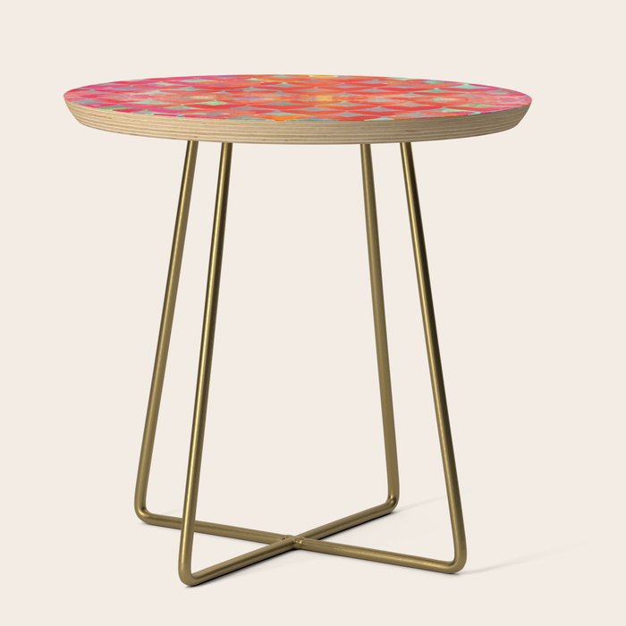 Love Overload, Maximalist Color Pop red Graphic Hearts, Valentine's Day Passion Colorful Side Table Gallery Image 1