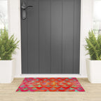 Love Overload, Maximalist Color Pop red Graphic Hearts, Valentine's Day Passion Colorful Welcome Mat Gallery Image 3