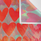 Love Overload, Maximalist Color Pop red Graphic Hearts, Valentine's Day Passion Colorful Wall Tapestry Gallery Image 3
