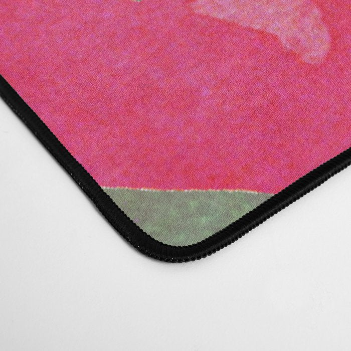 Love Overload, Maximalist Color Pop red Graphic Hearts, Valentine's Day Passion Colorful Desk Mat Gallery Image 4