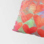 Love Overload, Maximalist Color Pop red Graphic Hearts, Valentine's Day Passion Colorful Pillow Sham Gallery Image 4