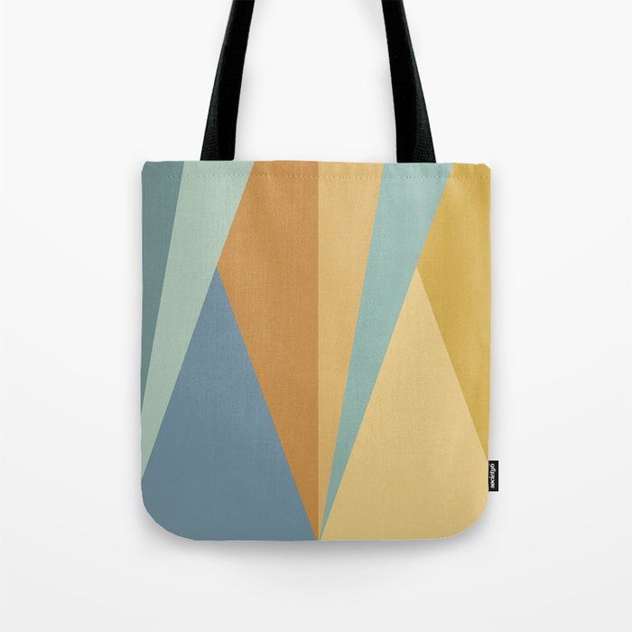 Geometric Triangles XIII Retro Summer Tote Bag Gallery Image 1