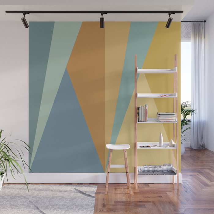 Geometric Triangles XIII Retro Summer Wall Mural Gallery Image 1