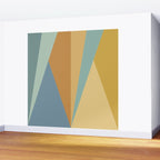 Geometric Triangles XIII Retro Summer Wall Mural Gallery Image 2