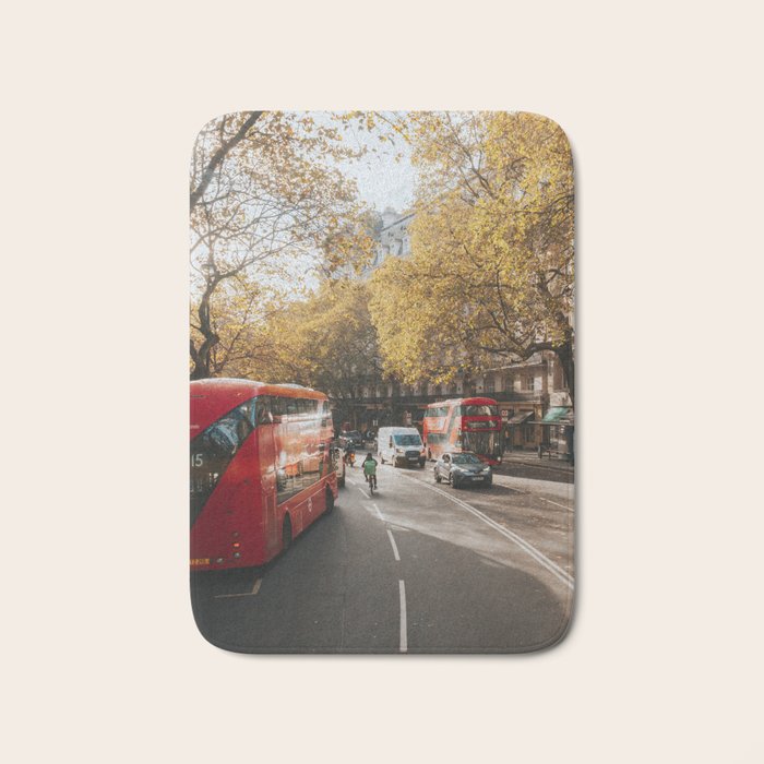 London Red Buses - Photography Bath Mat Gallery Image 1