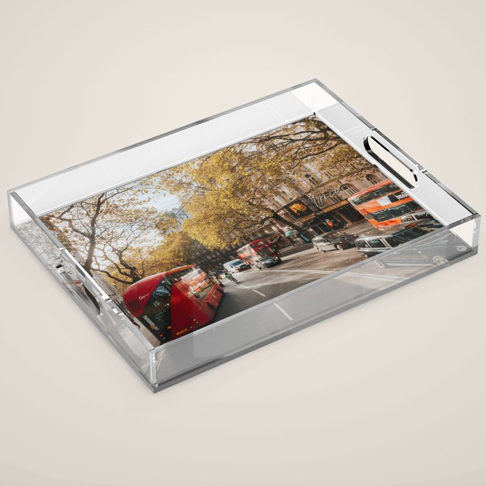 London Red Buses - Photography Acrylic Tray Gallery Image 1
