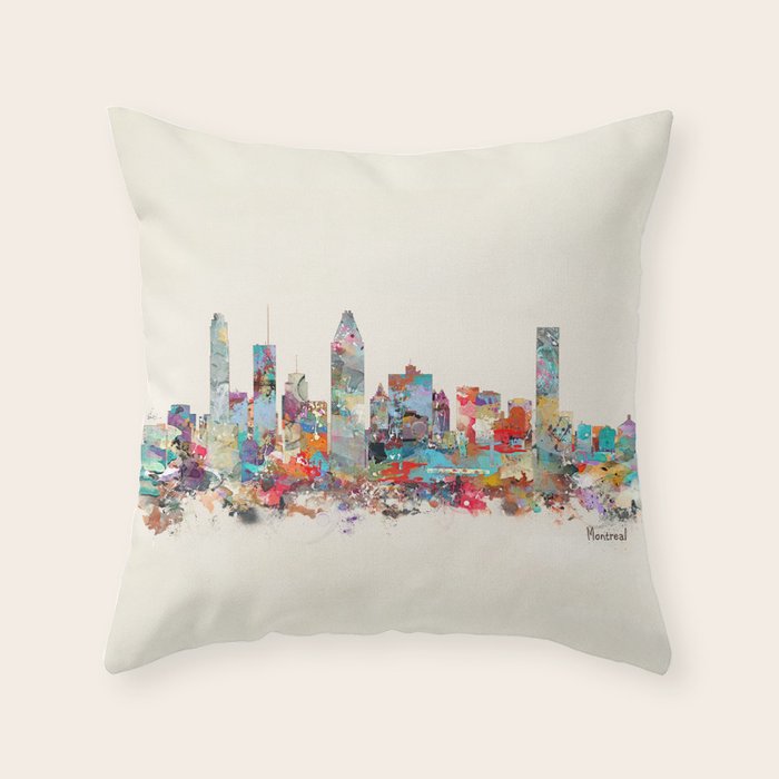Montreal Quebec skyline Throw Pillow Gallery Image 1