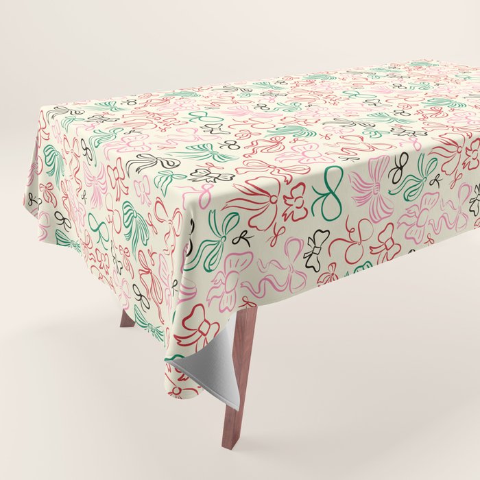 Coquette Holiday Bows Tablecloth Gallery Image 1