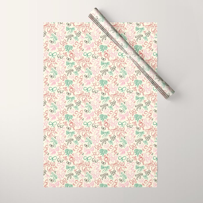 Coquette Holiday Bows Wrapping Paper Gallery Image 1