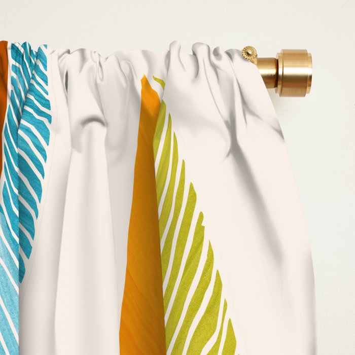 Multicolorful Leaf Design Window Curtain Gallery Image 2