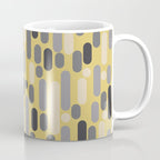 Morningside Heights Midcentury Modern Pattern in Retro Gray, Cream, and Yellow Coffee Mug Gallery Image 1