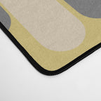 Morningside Heights Midcentury Modern Pattern in Retro Gray, Cream, and Yellow Desk Mat Gallery Image 4