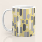 Morningside Heights Midcentury Modern Pattern in Retro Gray, Cream, and Yellow Coffee Mug Gallery Image 3
