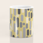 Morningside Heights Midcentury Modern Pattern in Retro Gray, Cream, and Yellow Coffee Mug Gallery Image 4