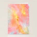 Abundance - abstract pink marbling painting Stationery Card Gallery Image 2