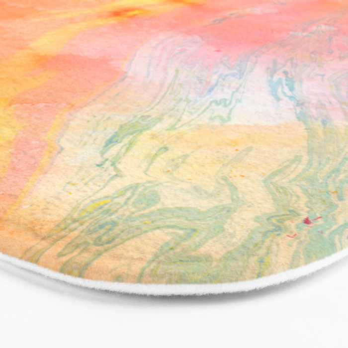 Abundance - abstract pink marbling painting Bath Mat Gallery Image 3