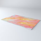 Abundance - abstract pink marbling painting Rug Gallery Image 3